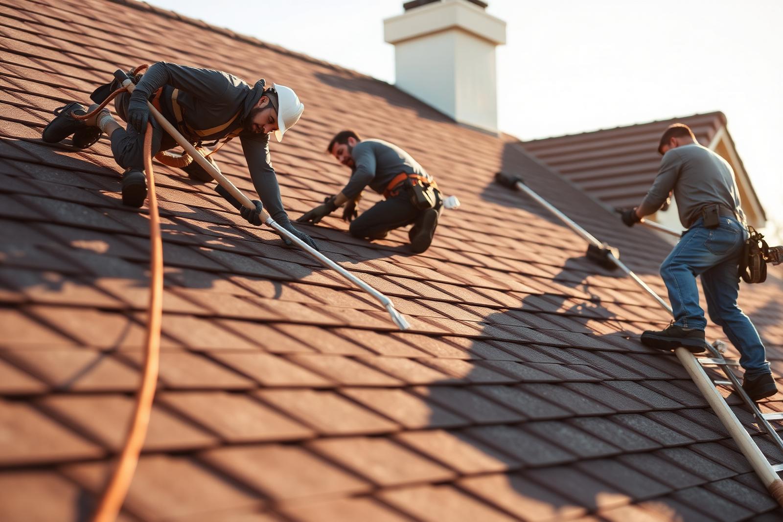 Samuel Roofing crew at work