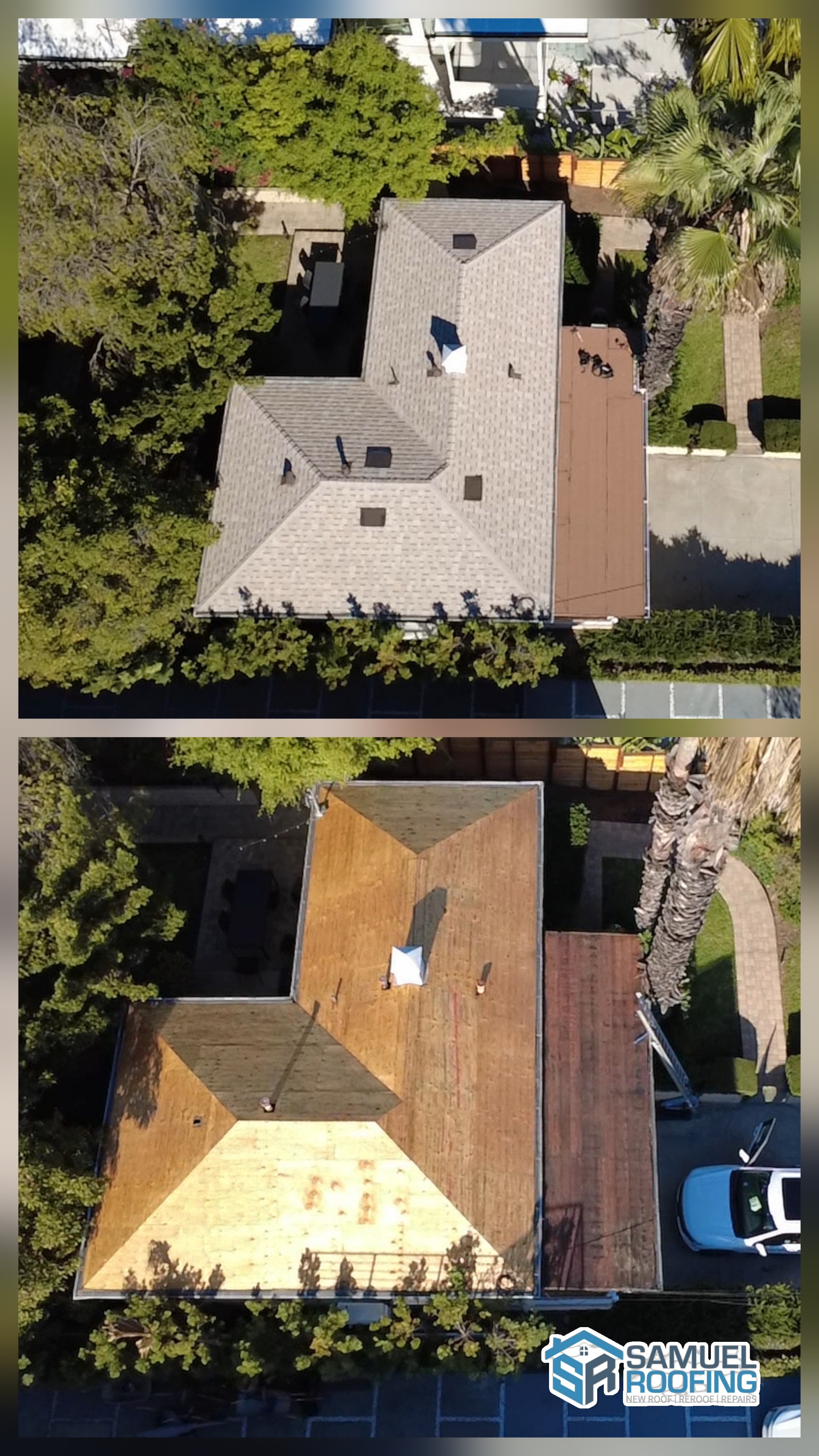 Tear-off and new underlayment on a Northridge roof, Los Angeles — Samuel Roofing Inc.