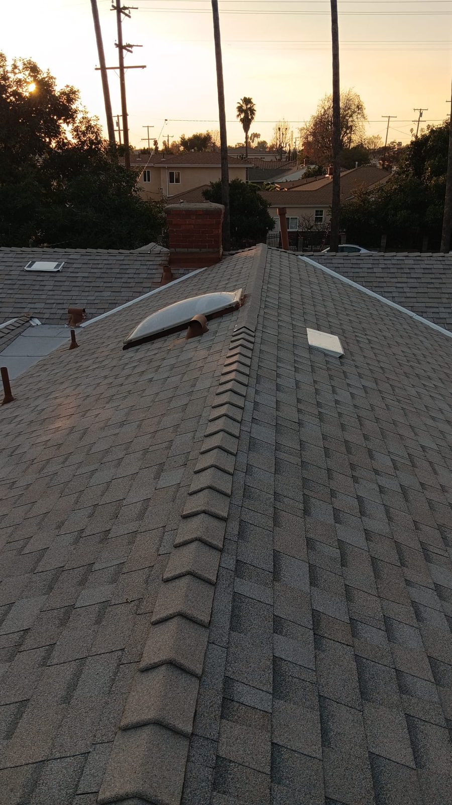 architectural shingle roof on a home in Arcadia, California — a Samuel Roofing Inc. job photo