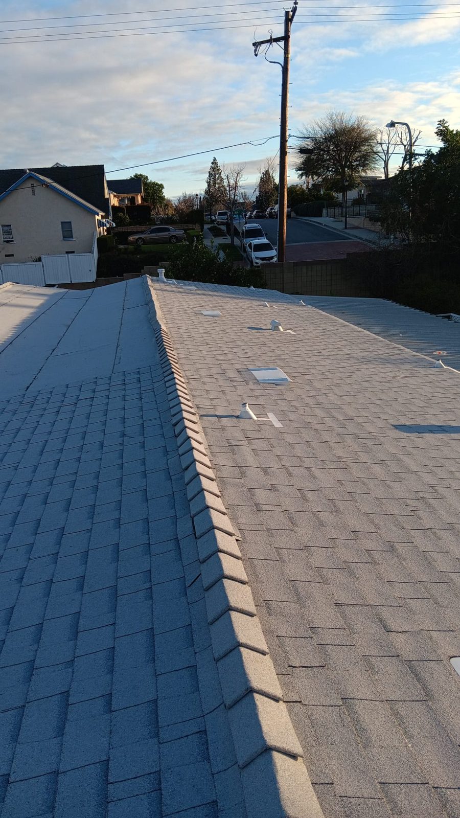 architectural shingle roof on a home in Brea, California — a Samuel Roofing Inc. job photo