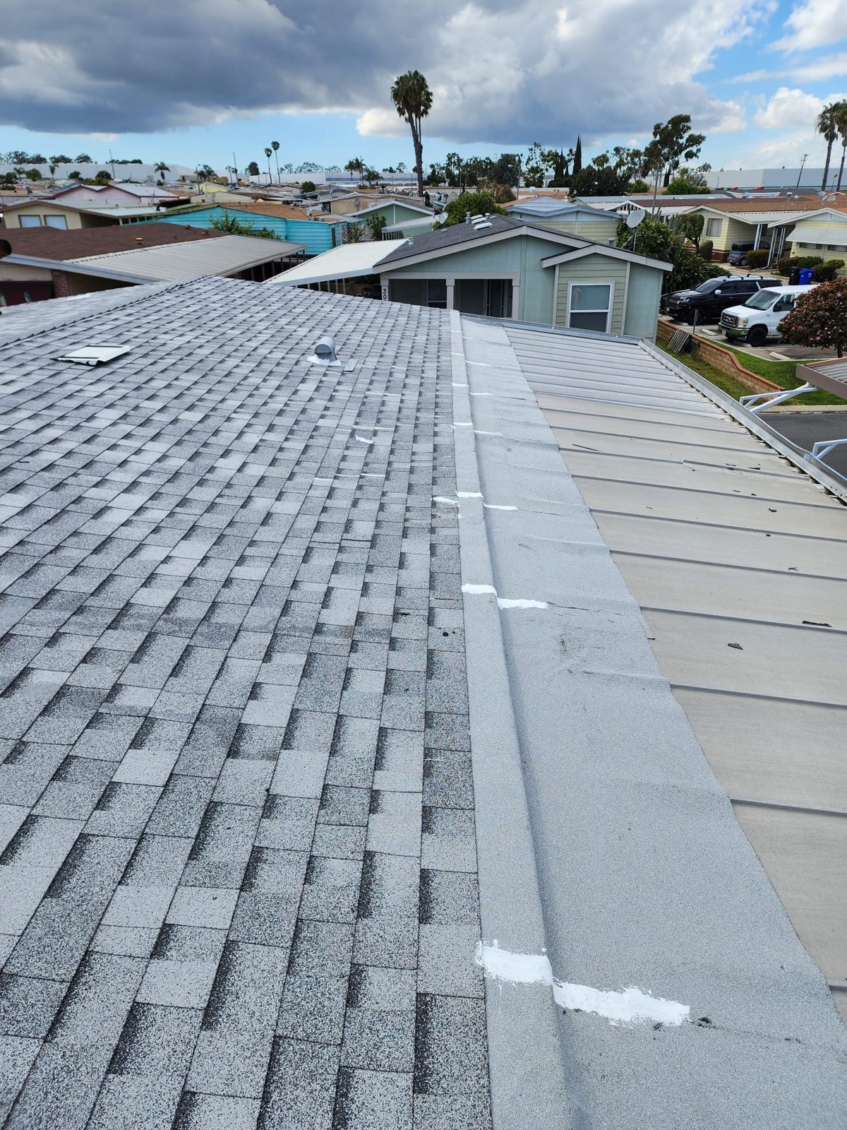 architectural shingle roof on a home in Compton, California — a Samuel Roofing Inc. job photo