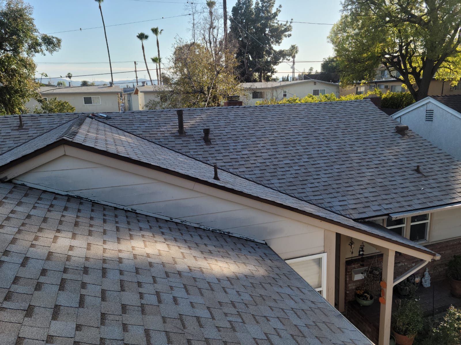 architectural shingle roof on a home in Hidden Hills, California — a Samuel Roofing Inc. job photo