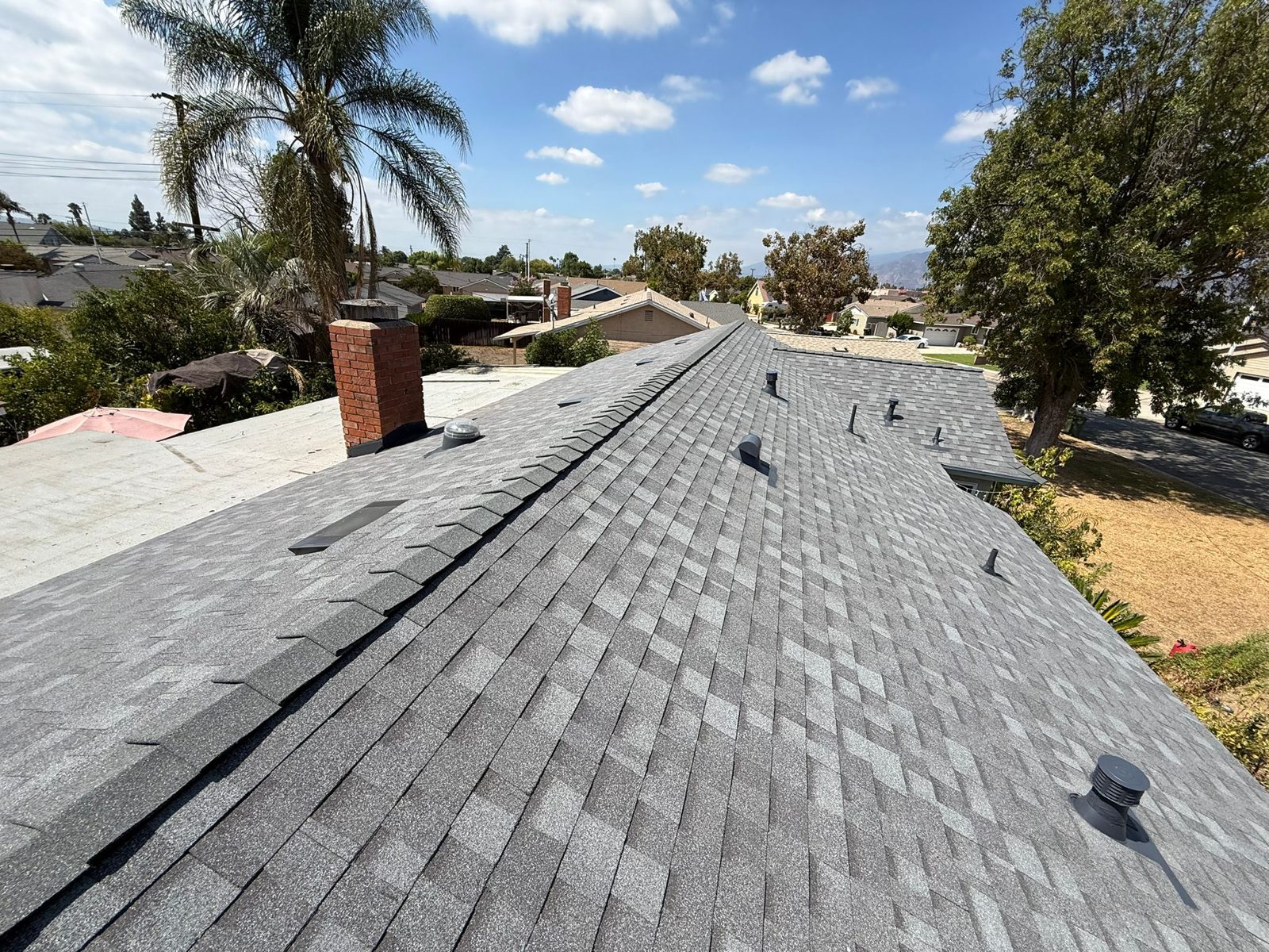 architectural shingle roof on a home in Monterey Park, California — a Samuel Roofing Inc. job photo