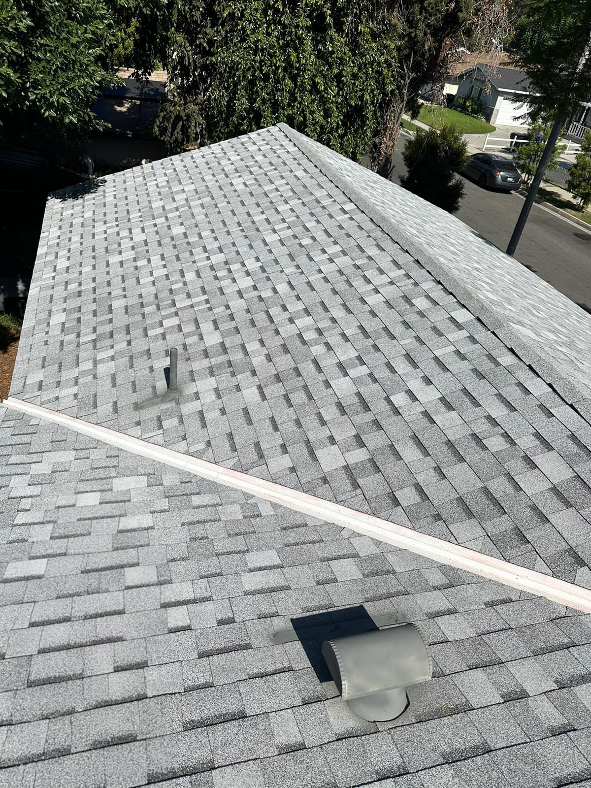 architectural shingle roof on a home in Newport Beach, California — a Samuel Roofing Inc. job photo