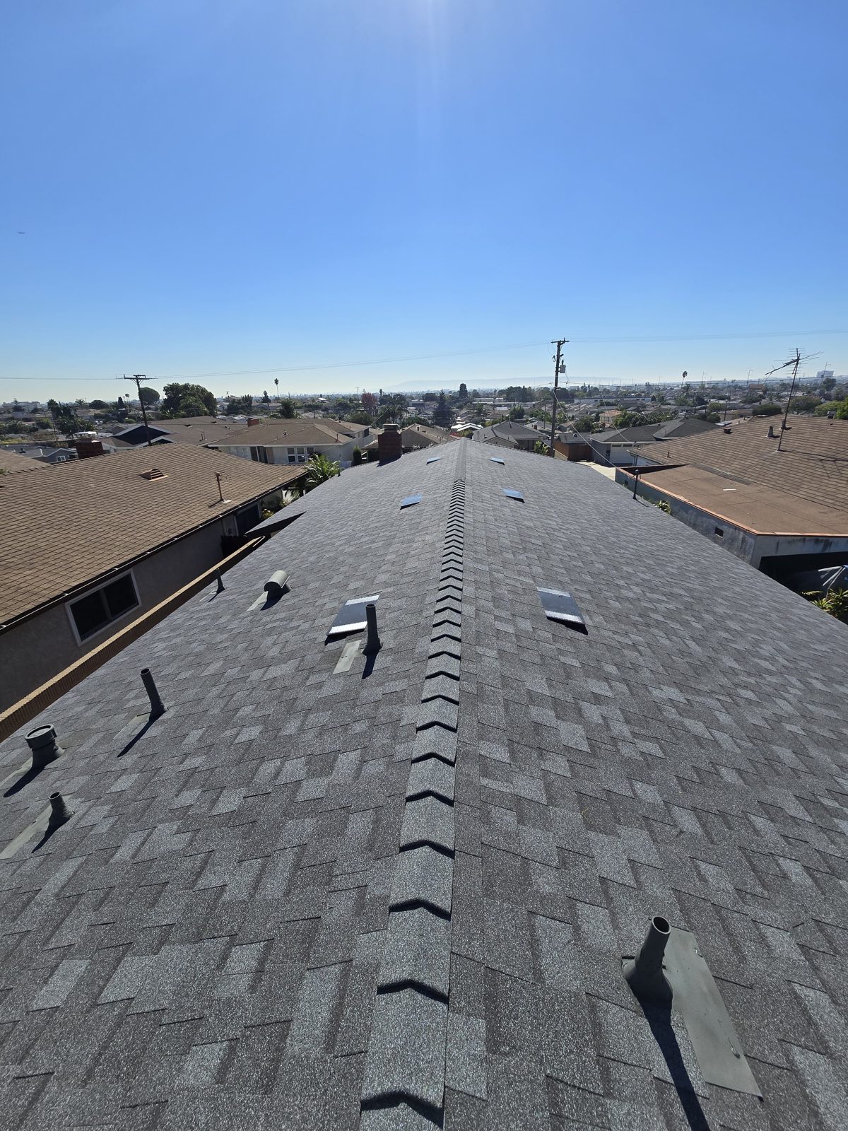 architectural shingle roof on a home in Norwalk, California — a Samuel Roofing Inc. job photo