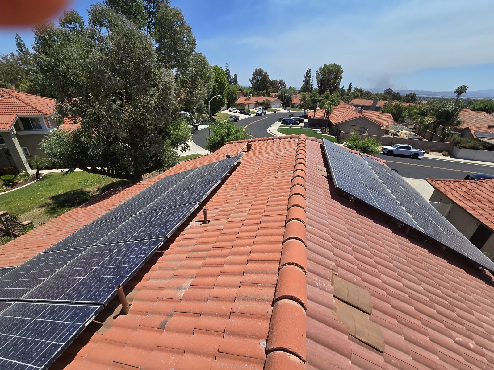 clay tile roof on a home in Palos Verdes, California — a Samuel Roofing Inc. job photo