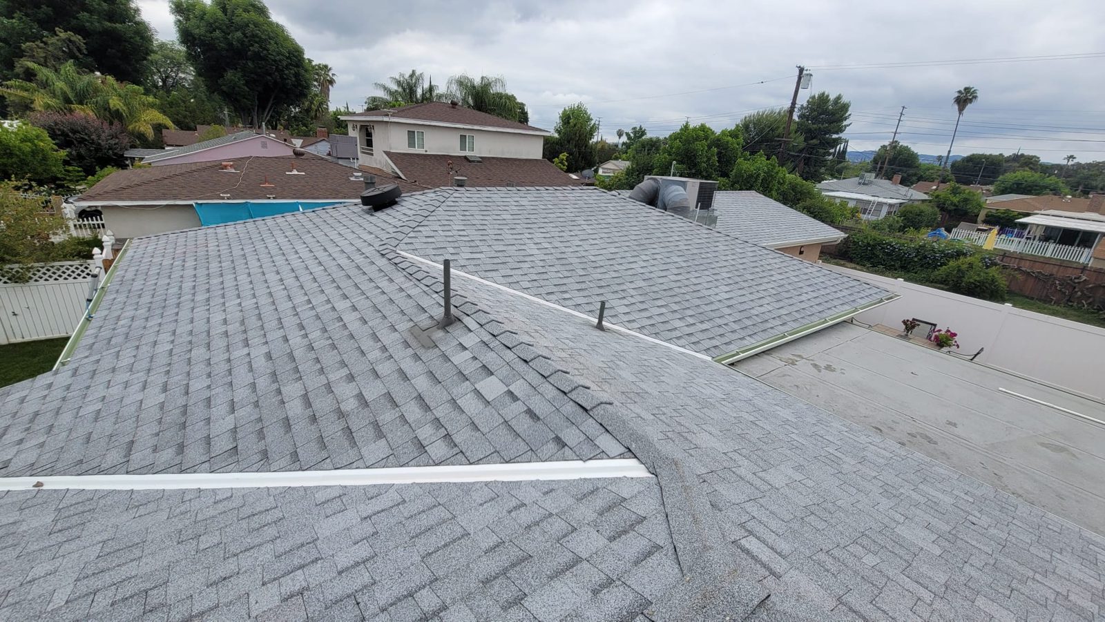 architectural shingle roof on a home in Reseda, California — a Samuel Roofing Inc. job photo