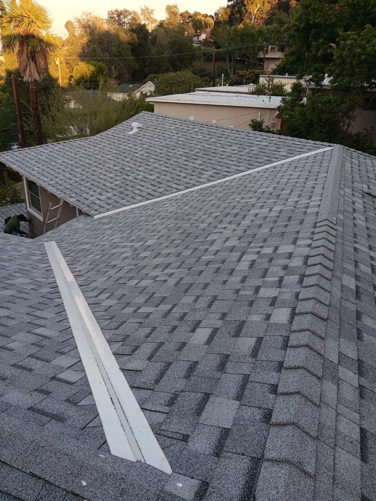 architectural shingle roof on a home in San Marino, California — a Samuel Roofing Inc. job photo