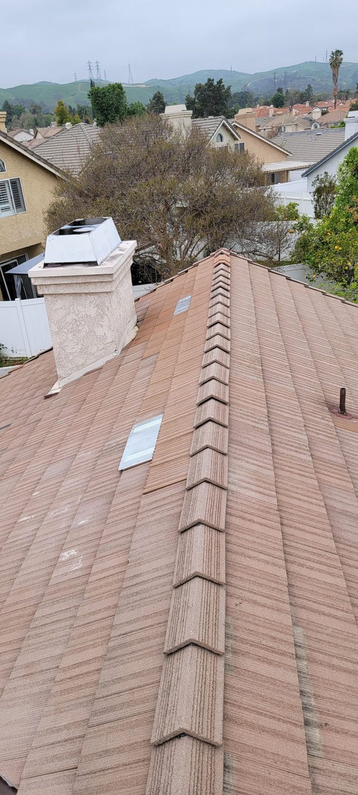 clay tile roof on a home in Yorba Linda, California — a Samuel Roofing Inc. job photo